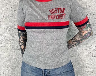 80's Boston University Vintage Champion College Tee Shirt T-Shirt