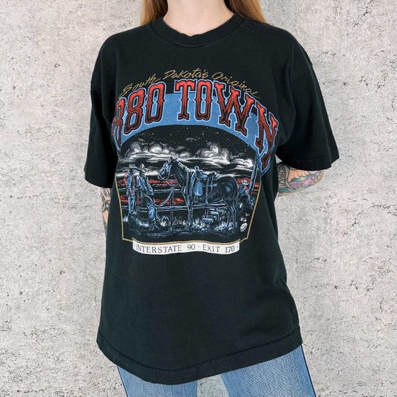 90s South Dakota 1880 Town Souvenir Travel Tee Shirt T-Shirt