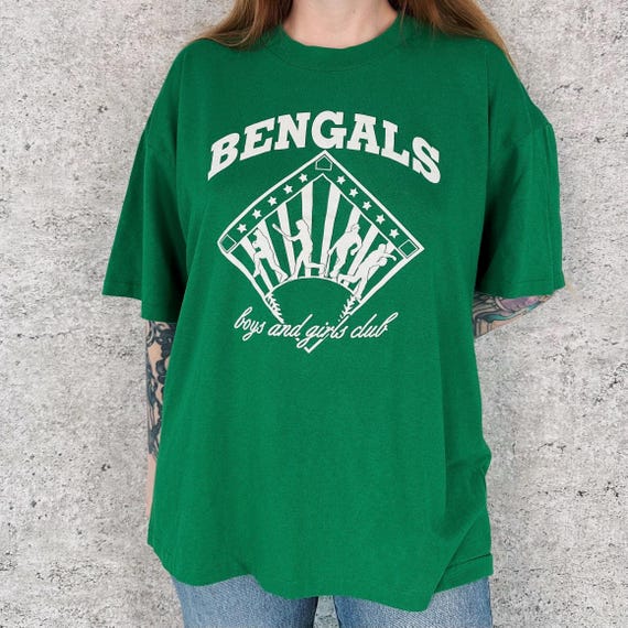 Vintage 1980's Bengals Boys and Girls Club Tee Shirt T-Shirt