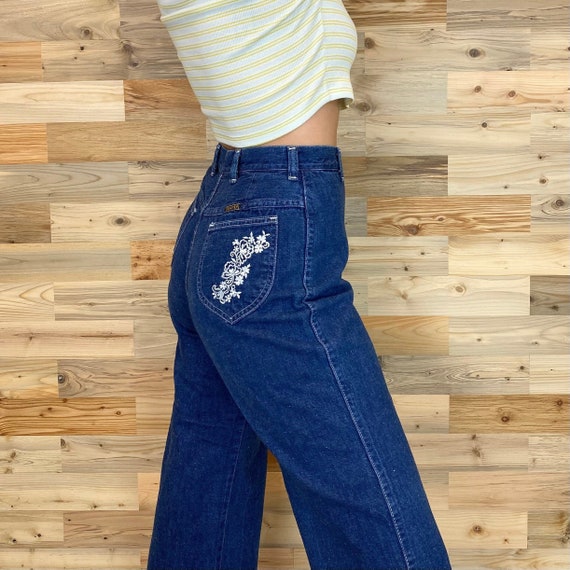 70's Vintage Maverick Wide Leg Jeans / Size 25 26