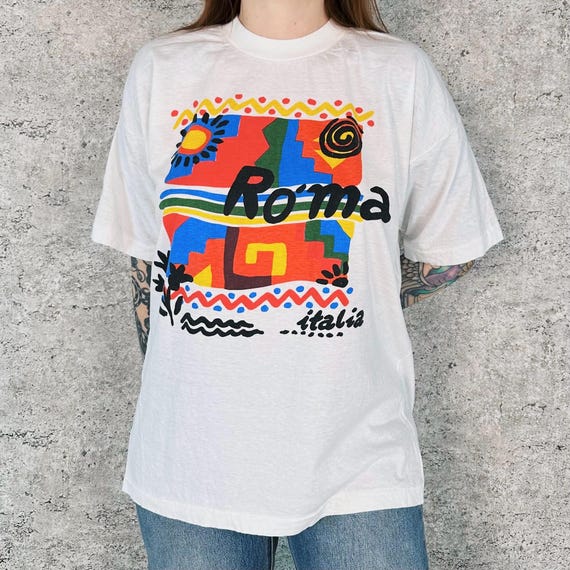 80's Soft Light Rome Italy Art Print Travel Tee Shirt T-Shirt