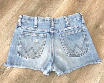 Pantalones cortos vaqueros Wrangler estilo años 70 / Talla 22 XXS