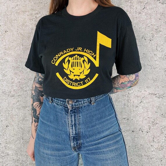 80's Vintage Soft Thin Conrady Junior High Band Tee Shirt T-Shirt