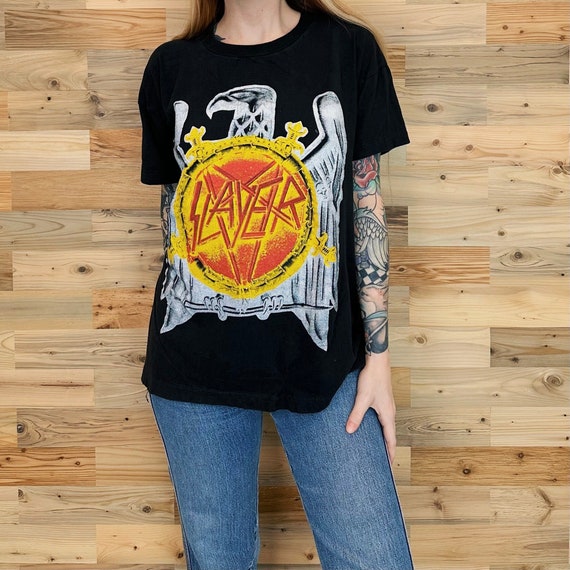 Slayer 1990 Vintage Seasons In The Abyss Album T Shirt