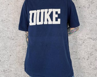 Vintage University of Duke Blue Devils T Shirt Tee Made USA Size