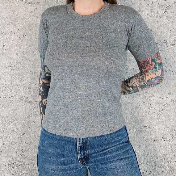 Soft 80's Heather Grey Soft Comfy Basic Tee Shirt T-Shirt / Youth Size