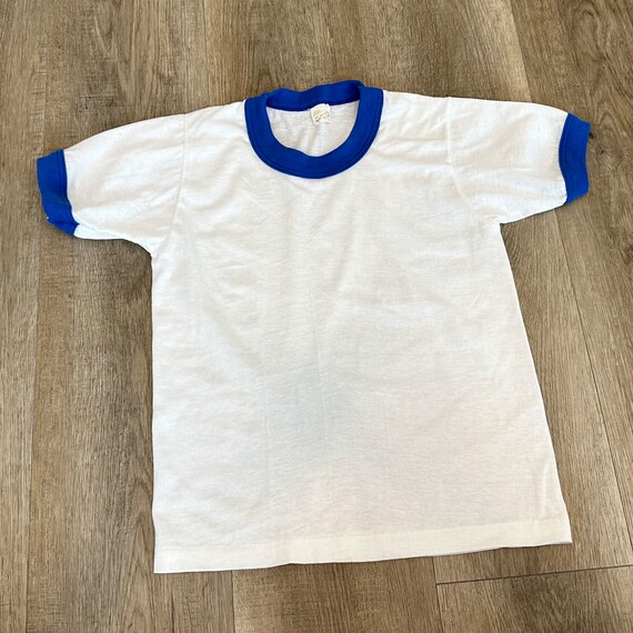 Vintage 80's Paper Thin Soft Baby Ringer Tee Shirt T-shirt