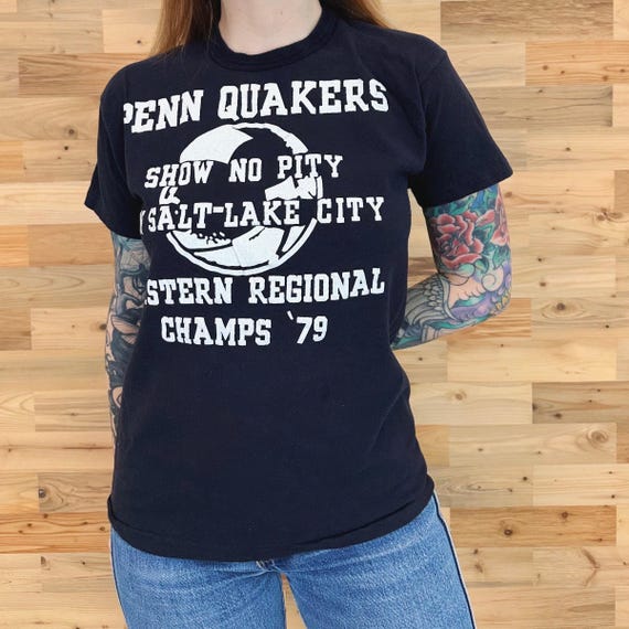 70's Vintage University of Pennsylvania 1979 Penn Quakers Regional Champs Tee Shirt T-Shirt