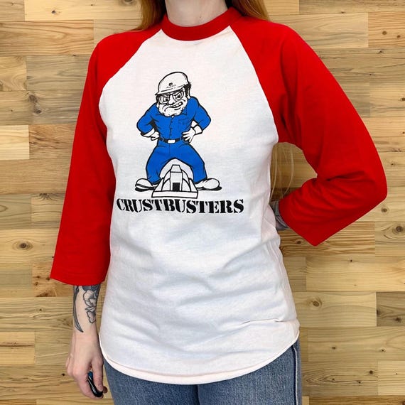 80's Vintage Crustbusters Camp Warwick Raglan Tee Shirt T-Shirt