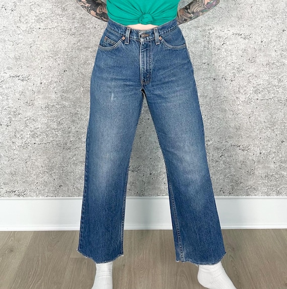 Levi's Orange Tab 550 Relaxed Straight Cropped Vintage Jeans / Size 29