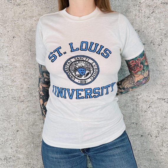 80's St. Louis University Vintage School Tee Shirt T-Shirt