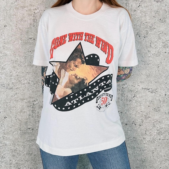 1989 Gone With The Wind 50th Anniversary Vintage Movie Tee Shirt T-Shirt