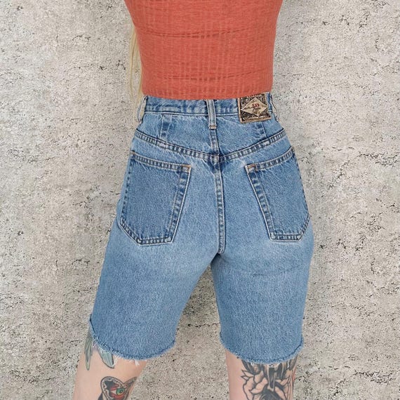 90's Express Jeans Cut Off Jean Shorts / Size 24 25 XS