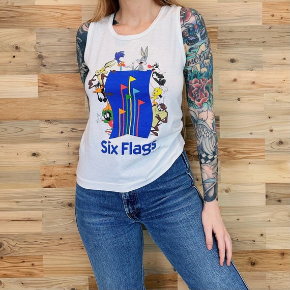 1996 Six Flags Looney Tunes Vintage 90's Tank Top Tee