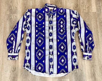 Vintage Western Long Sleeve Rodeo Shirt