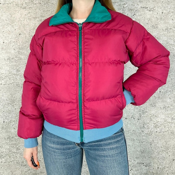 Columbia Vintage Colorblock Reversible Down Puffer Jacket
