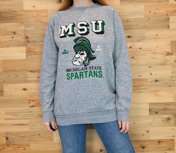 70's Michigan State University MSU Spartans Pullover Raglan Sweatshirt