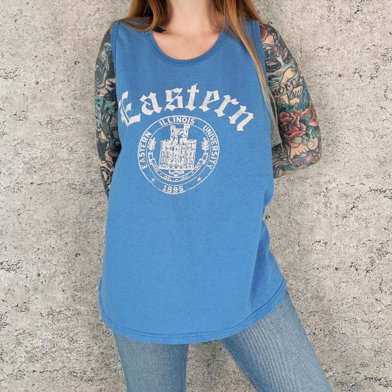 Eastern Illinois University Vintage College Tank Top Tee Shirt