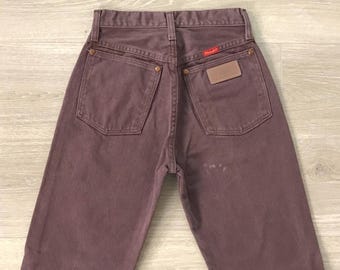 Wrangler Vintage Brown Denim Western Jeans / Size 24