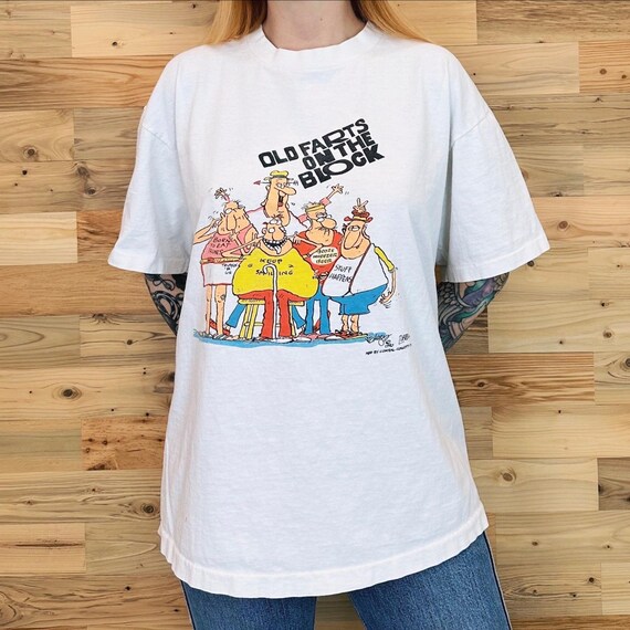 Funny 90's Old Farts On The Block Parody Tee Shirt T-Shirt