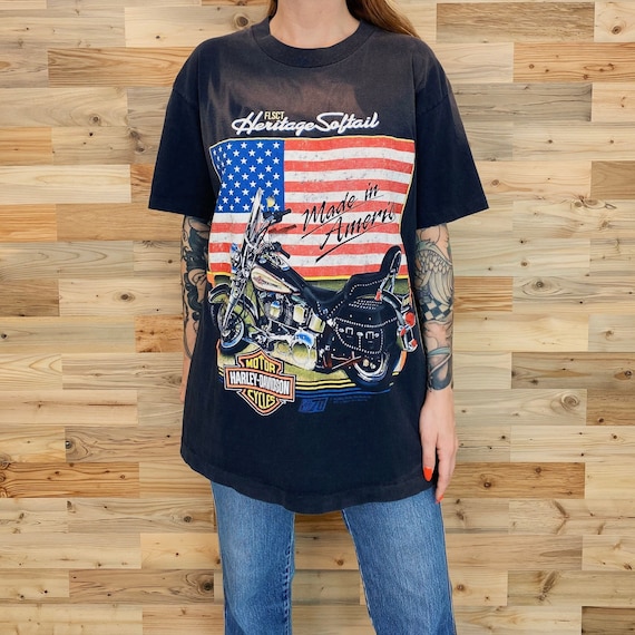 Harley Davidson Motorcycles Vintage 80's Biker Tee Shirt T-Shirt