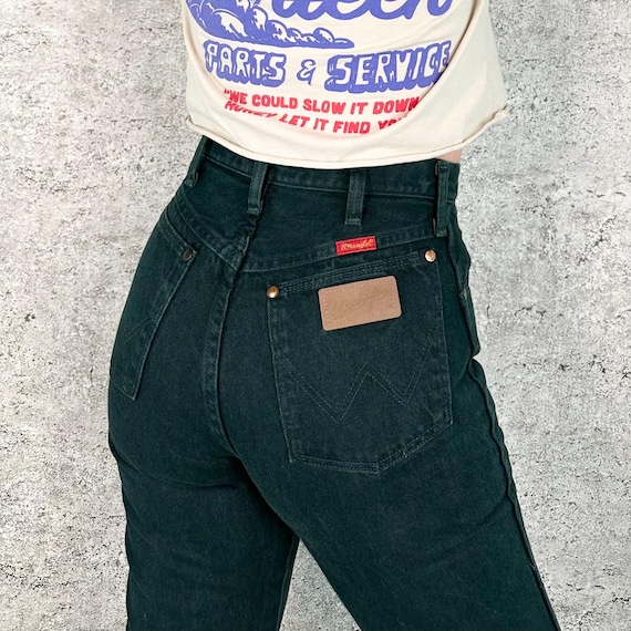 Wrangler Vintage Dark Green Western Jeans / Size 26 27