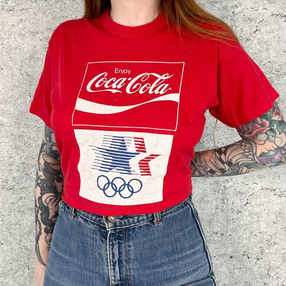 80's Olympics Coca Cola Vintage Tee Shirt T-shirt - Etsy