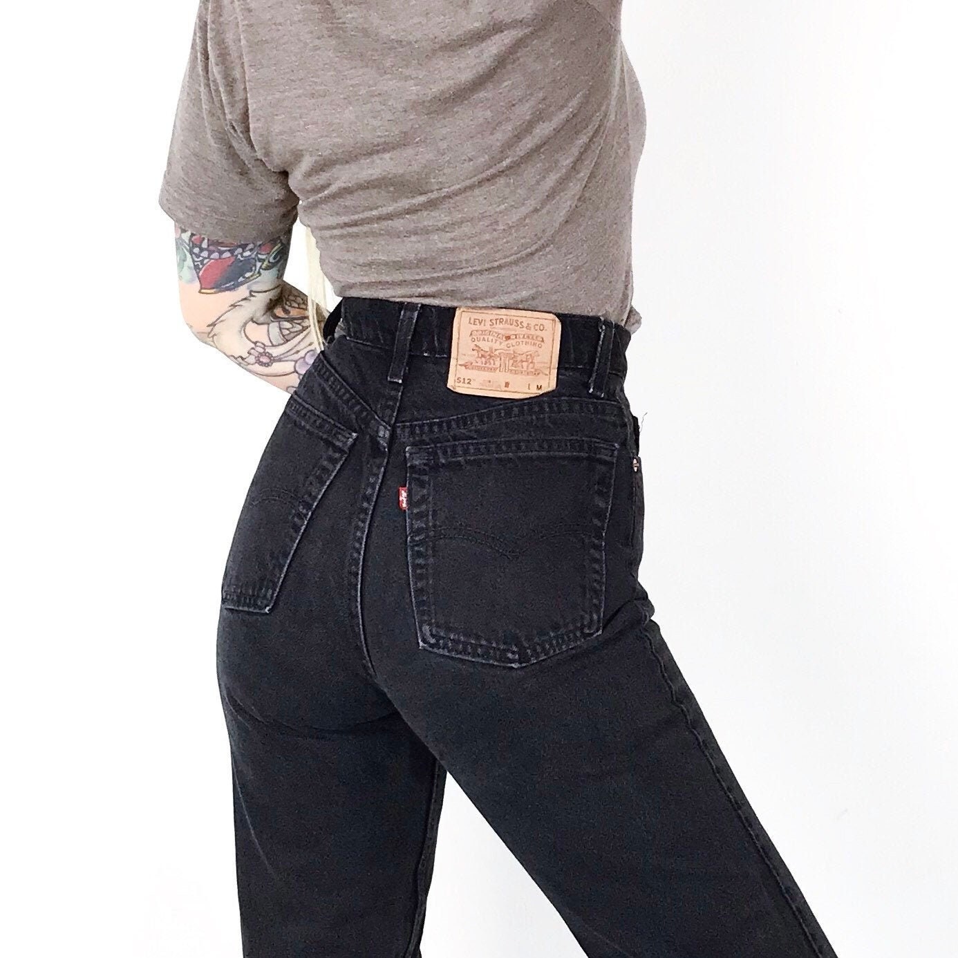 levi's 512 black stretch