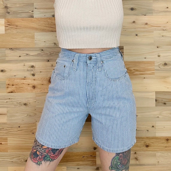 Vintage 90's High Waisted Shorts / Size 25