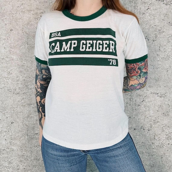 1978 Vintage BSA Camp Geiger 70's Ringer Tee Shirt T-Shirt