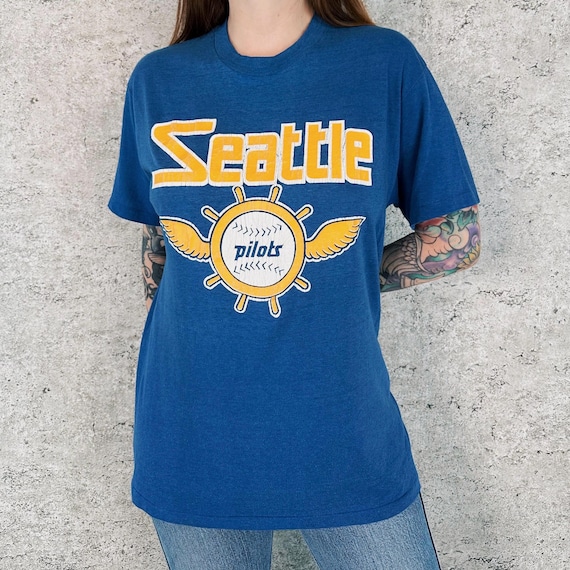 Seattle Pilots MLB Baseball Team Vintage Tee Shirt T-Shirt