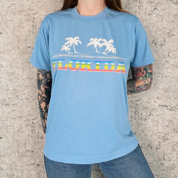 80's Florida Vintage Travel Destination Tee Shirt T-Shirt