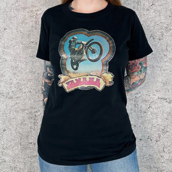 Vintage Yamaha Motorsports Iron-On Graphic Tee Shirt T-Shirt