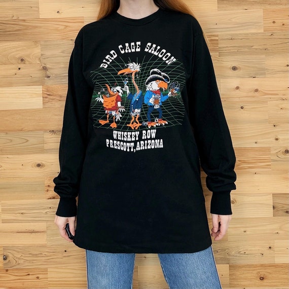 Vintage Bird Cage Saloon Whiskey Row Prescott Arizona Long Sleeve Tee Shirt T-Shirt