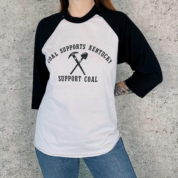 70's Vintage Kentucky Coal Raglan Tee Shirt T-Shirt