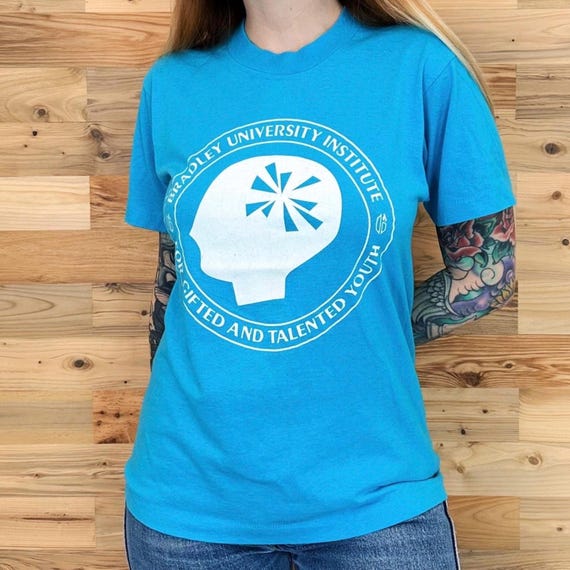 80's Vintage Bradley University Institute for Gifted and Talented Youth T-Shirt Tee Shirt