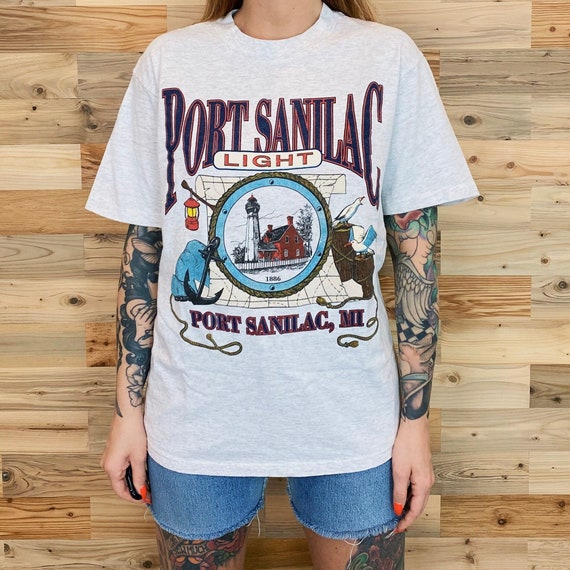 Vintage Port Sanilac Michigan Travel Tee Shirt