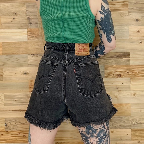 Levi's Vintage Black Jean Cut Off Shorts / Size 30