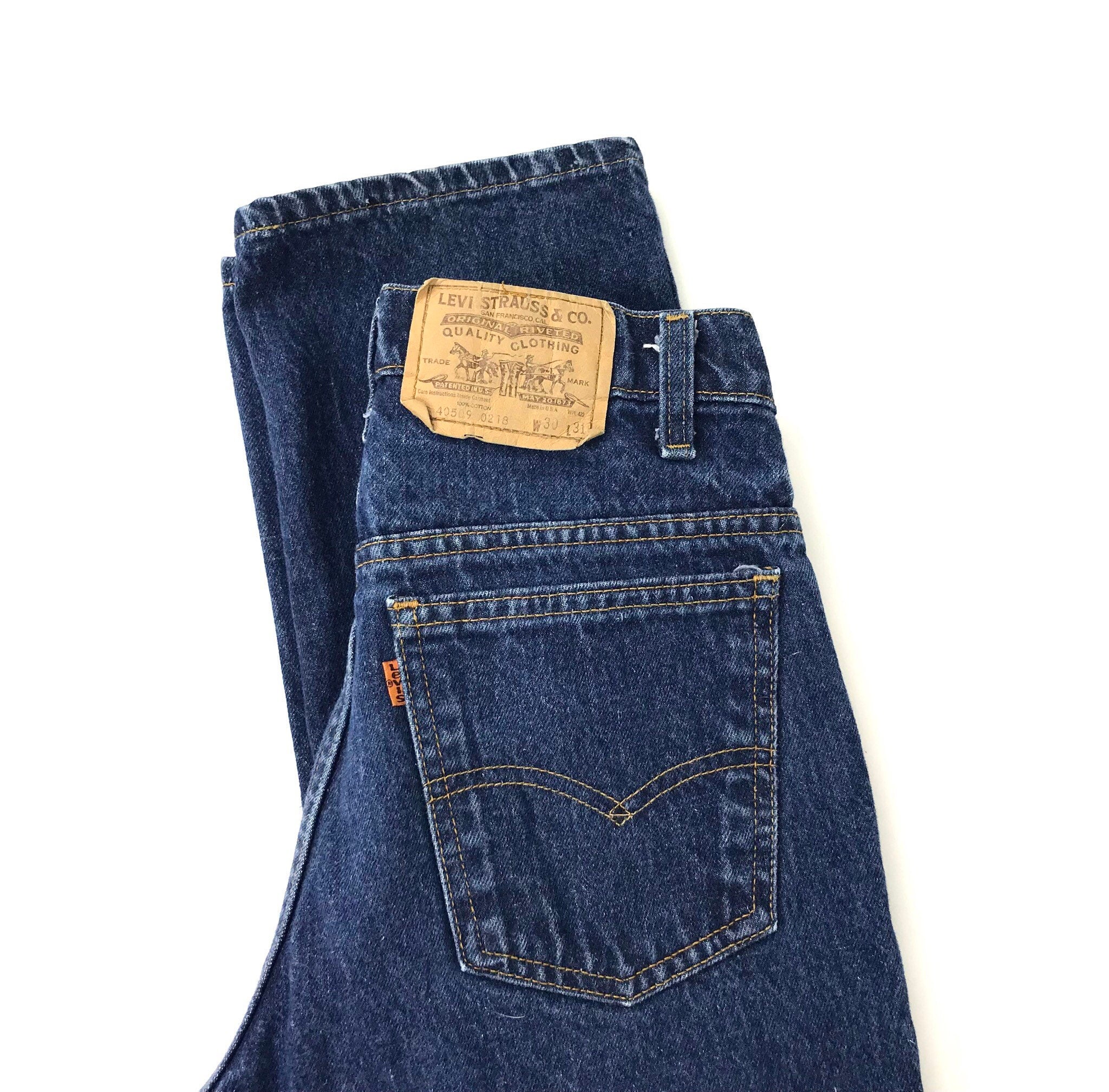 70's Levi's 509 Orange Tab Jeans / Size 26