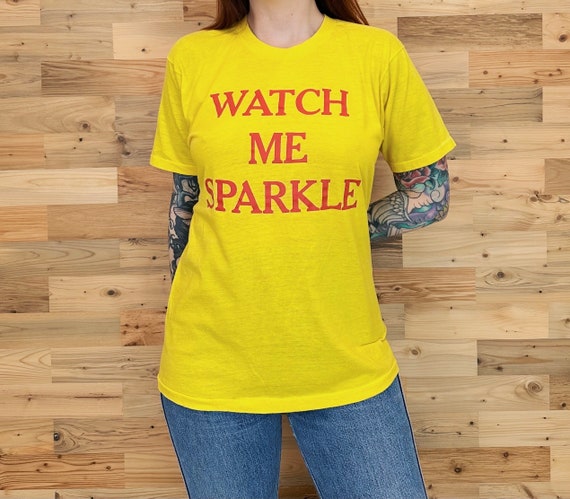 80's Vintage Watch Me Sparkle Watkins Laundry Detergent Promo Tee Shirt T-Shirt