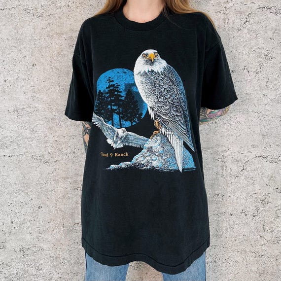 90's Vintage Eagle Cloud 9 Ranch Nature Tee Shirt T-Shirt