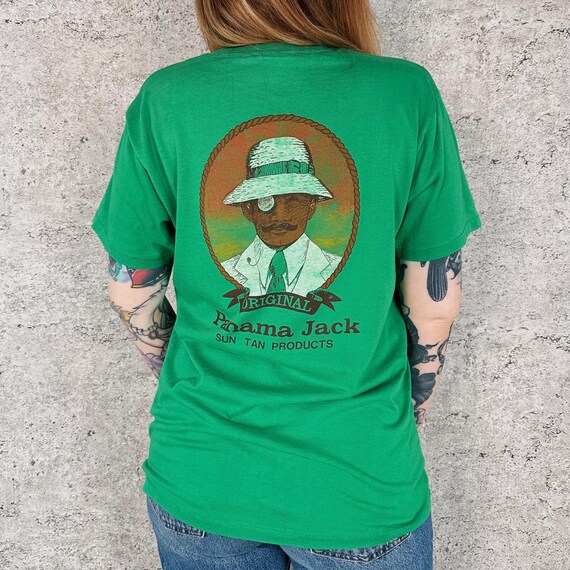 80's Panama Jack Sun Tan Products Vintage Tee Shirt T-Shirt