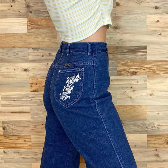 70's Vintage Maverick Wide Leg Jeans / Size 25 26