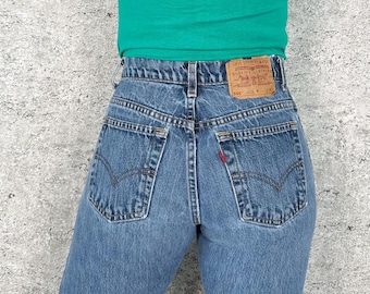Calça jeans Levi's 555 Vintage de perna reta / Tamanho 26 Longo