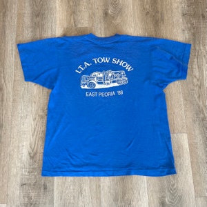 80's Paper Thin Soft Vintage Illinois Towing Association East Peoria Tee Shirt T-Shirt image 4