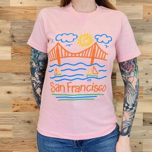 T-shirt vintage San Francisco California 80's Travel Tee Shirt