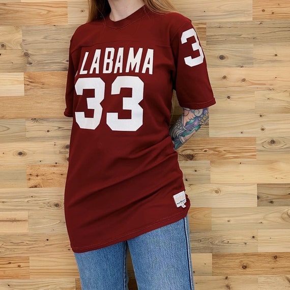 70's Vintage University of Alabama Crimson Tide Football Jersey Top Shirt