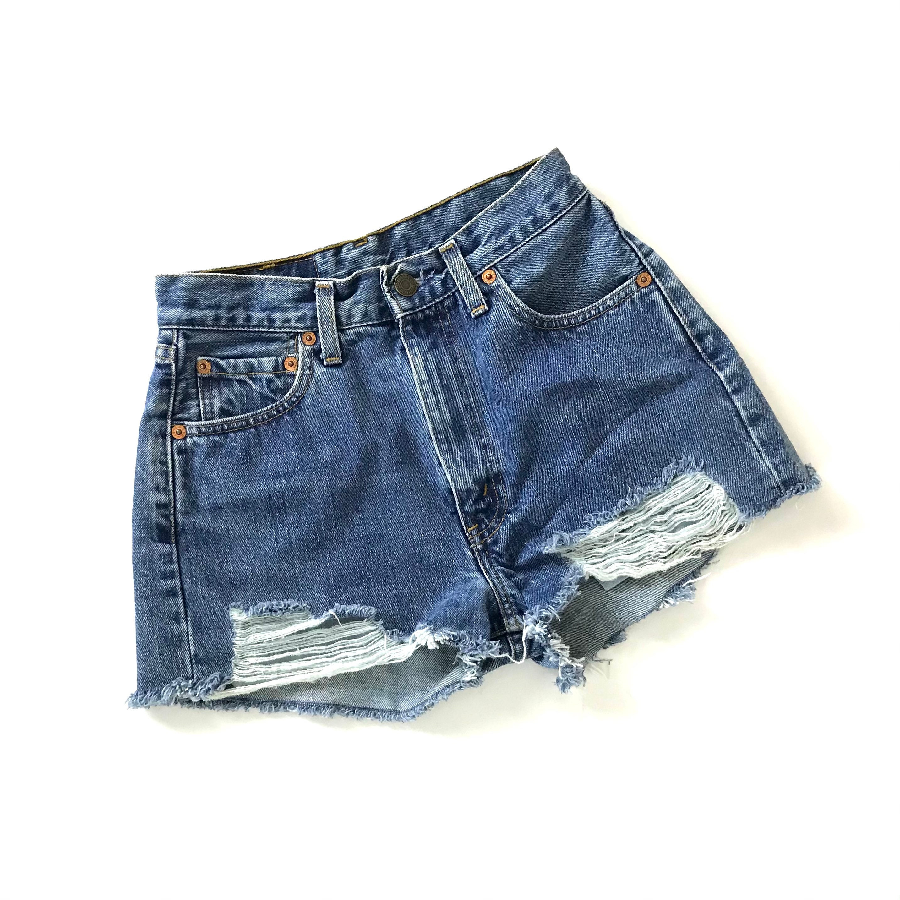 Levi's Vintage Cut Off Jean Shorts / Size 23 24 XS Etsy