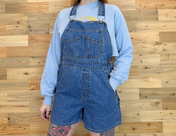 90's Bugle Boy Vintage Denim Dungarees Overalls Shorts