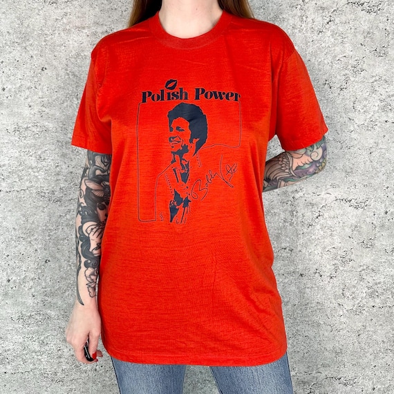 70's Vintage Bobby Vinton Polish Power Concert Tour Tee Shirt T-Shirt